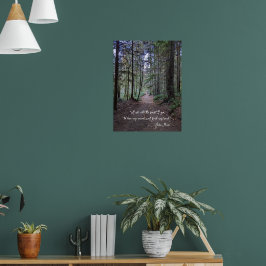 Bospad Foto met John Muir Citaat Poster
