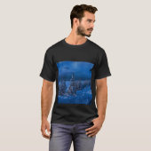 Bospad in de winternacht t-shirt (Voorkant volledig)