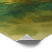 Bospad Landschap - Aquarel Schilderstijl Poster (Hoek)