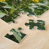 Bospad met gele wilde bloemen legpuzzel (Zijkant)