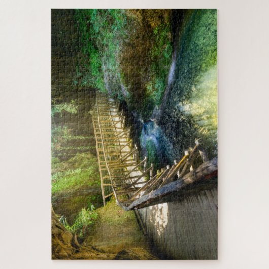 bospad puzzel legpuzzel (Verticaal)