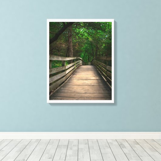 Bospad Sereniteit Canvas Afdruk (Insitu (Houten vloer))