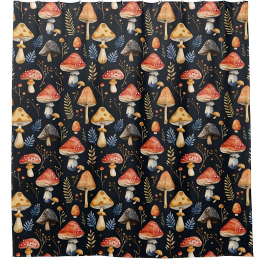 Bospaddenstoel en varen douchegordijn (Voorkant)