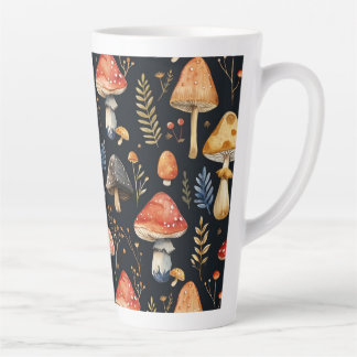 Bospaddenstoel en varen latte mok