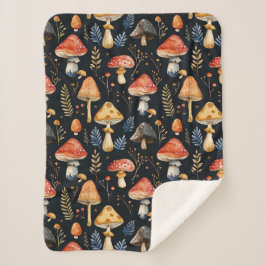 Bospaddenstoel en varen sherpa deken