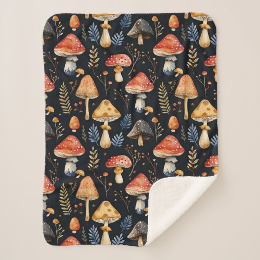 Bospaddenstoel en varen sherpa deken (Voorkant)