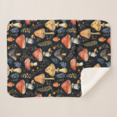 Bospaddenstoel en varen sherpa deken (Voorkant (horizontaal))