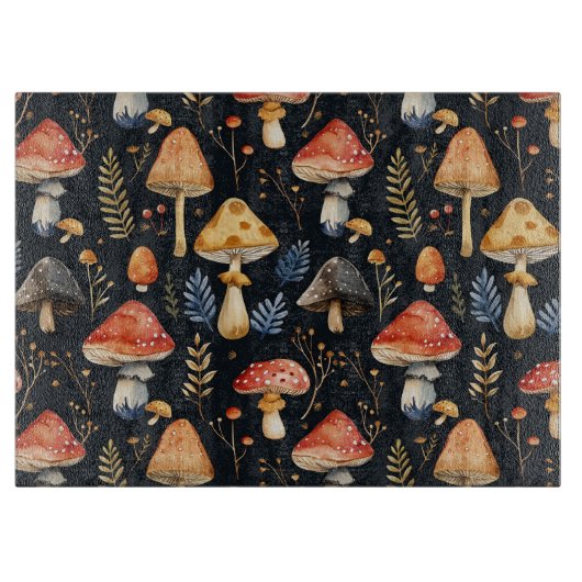 Bospaddenstoel en varen snijplank (Voorkant)