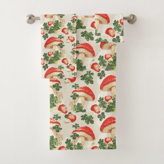  bospaddenstoel Lucky Clover Pattern Bad Handdoek (Insitu)