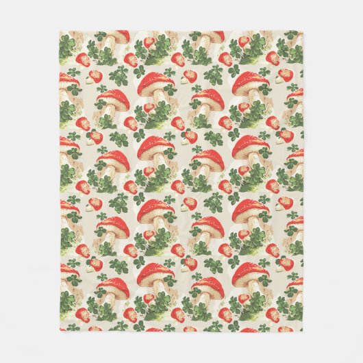  bospaddenstoel Lucky Clover Pattern Fleece Deken (Voorkant)