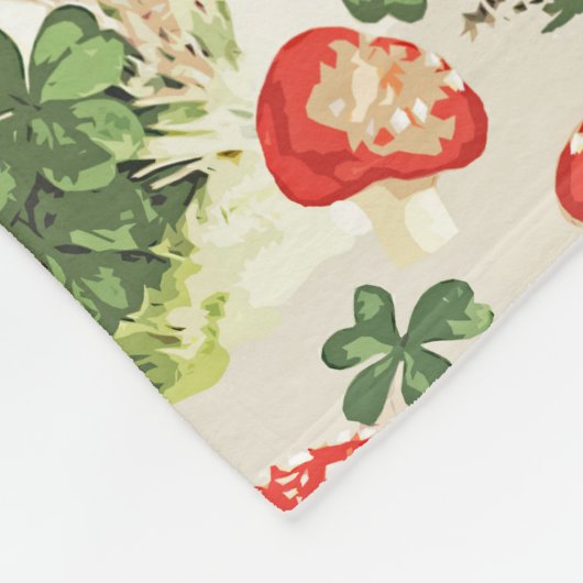  bospaddenstoel Lucky Clover Pattern Fleece Deken (Hoek)