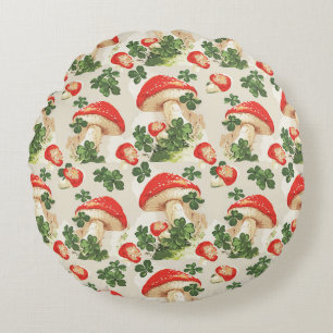  bospaddenstoel Lucky Clover Pattern Rond Kussen