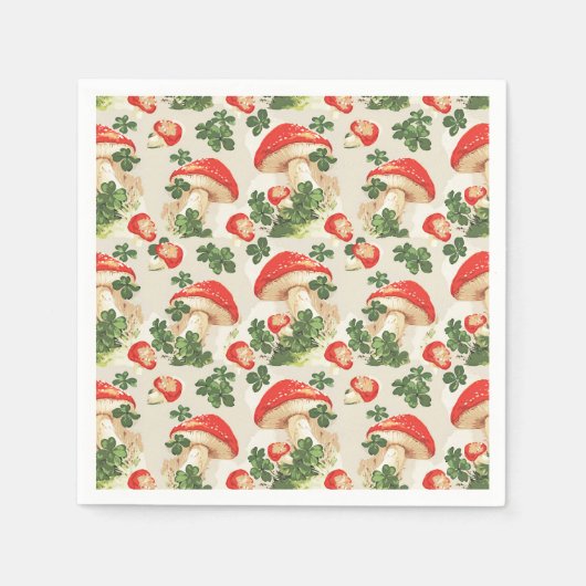  bospaddenstoel Lucky Clover Pattern Servet (Voorkant)