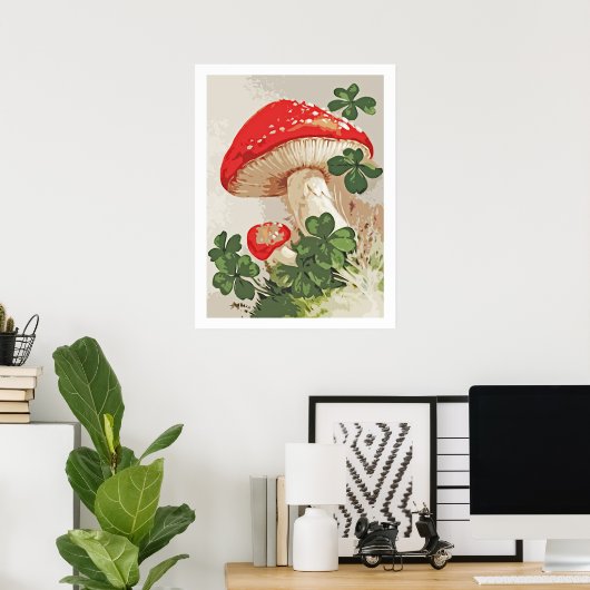  bospaddenstoel Lucky Clover Poster (Thuiskantoor)