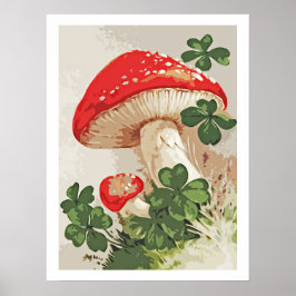 bospaddenstoel Lucky Clover Poster