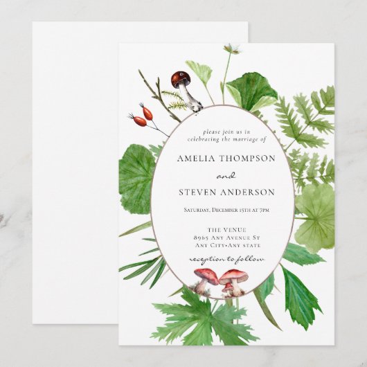 Bospaddenstoel | Woodland Wedding Kaart (Voorkant / Achterkant)