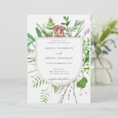 Bospaddenstoel | Woodland Wedding Kaart (Staand voorkant)