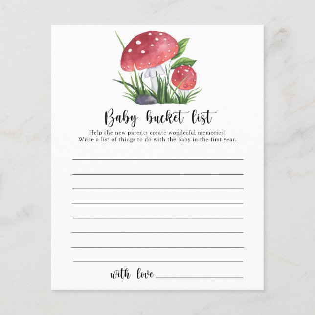 Bospaddenstoelen Baby bucket list (Voorkant)