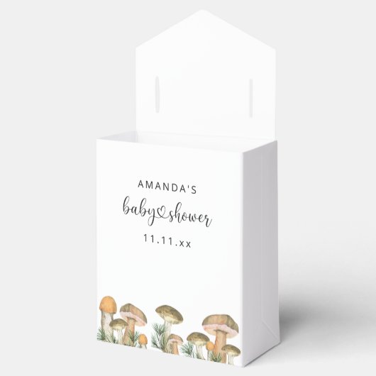 Bospaddenstoelen baby shower bedankdoosjes (Geopend)