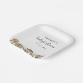 Bospaddenstoelen baby shower papieren bordje (Gebogen)