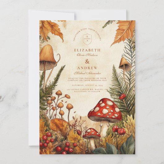 Bospaddenstoelen bruiloft Kaart (Voorkant)