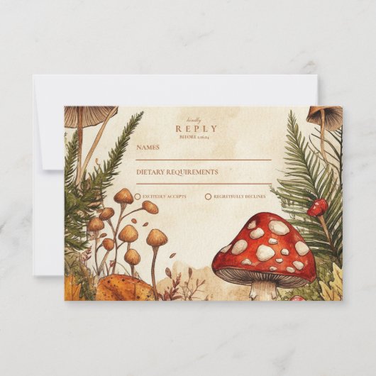  Bospaddenstoelen bruiloft RSVP Kaartje (Voorkant)