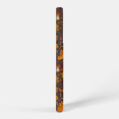 Bospaddenstoelen en herfstflora op bruin samsung galaxy hoesje (Rechterkant)