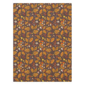 Bospaddenstoelen en herfstflora op bruin tafelkleed (Voorkant)