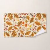 Bospaddenstoelen en herfstflora op room bad handdoek (Handdoek)