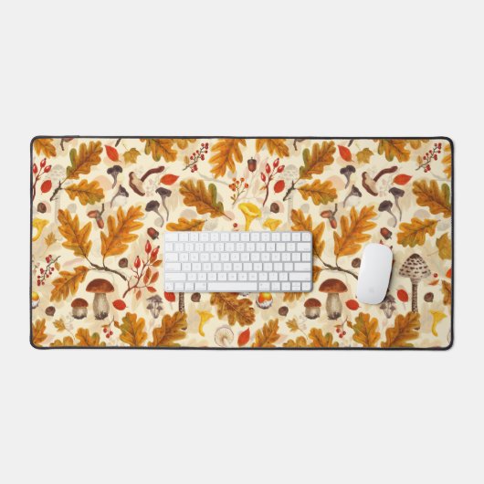 Bospaddenstoelen en herfstflora op room bureaumat (Keyboard & Muis)