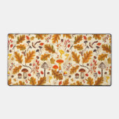 Bospaddenstoelen en herfstflora op room bureaumat (Voorkant)