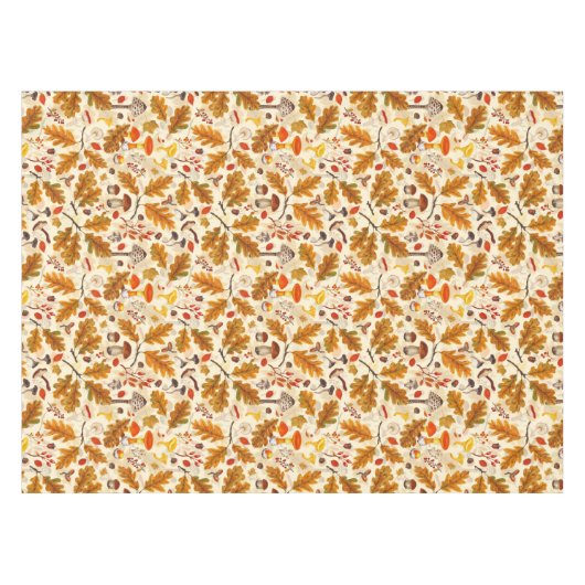 Bospaddenstoelen en herfstflora op room tafelkleed (Voorkant (Horizontaal))