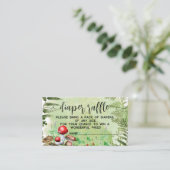 Bospaddenstoelen groen Baby Luier Raffle Informatiekaartje (Staand voorkant)