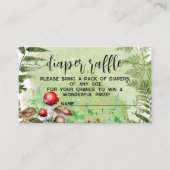 Bospaddenstoelen groen Baby Luier Raffle Informatiekaartje (Voorkant)