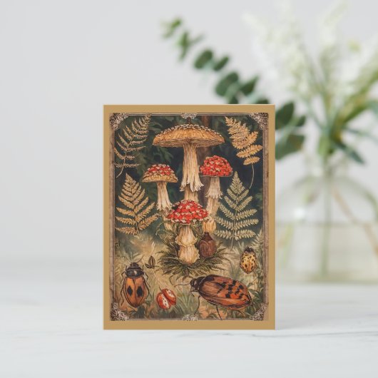  Bospaddenstoelen Herfstgroet Briefkaart (Staand voorkant)