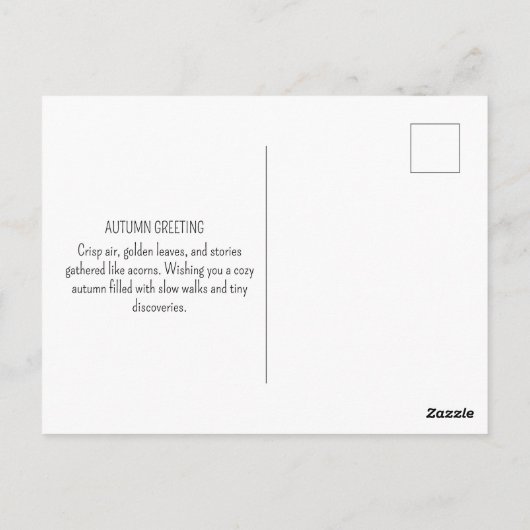  Bospaddenstoelen Herfstgroet Briefkaart (Achterkant)