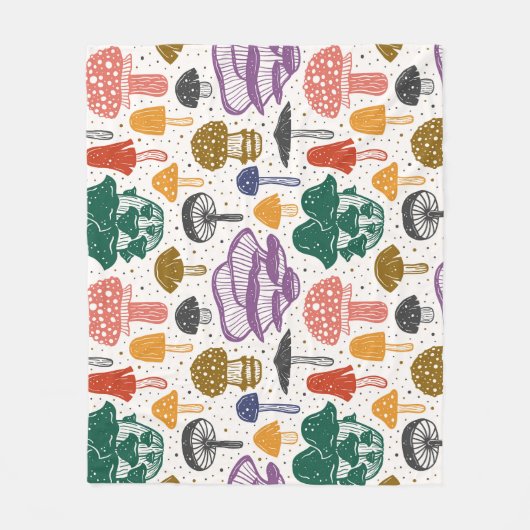 Bospaddenstoelen Ink  Textuur Fleece Deken (Voorkant)