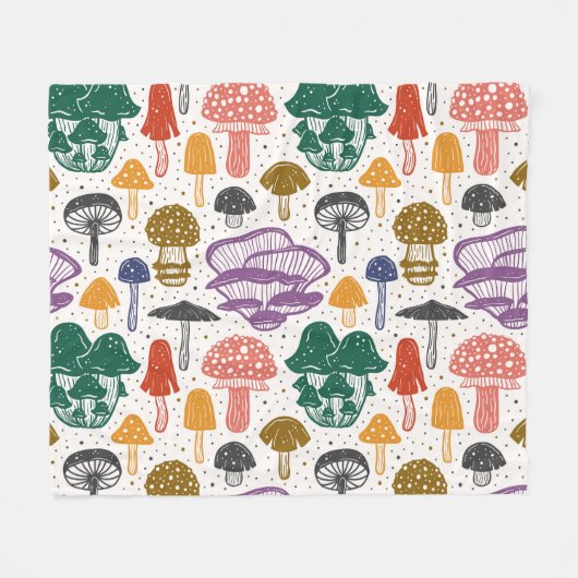 Bospaddenstoelen Ink  Textuur Fleece Deken (Voorkant (Horizontaal))