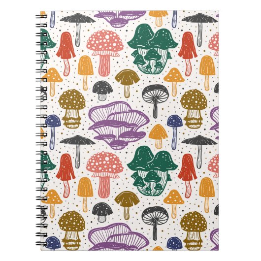 Bospaddenstoelen Ink Textuur Notitieboek (Voorkant)