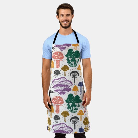 Bospaddenstoelen Ink Textuur Schort (Gedragen)