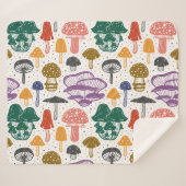 Bospaddenstoelen Ink Textuur Sherpa Deken (Voorkant (horizontaal))