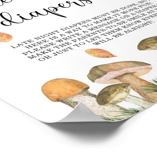 Bospaddenstoelen - Late night luiers spel Poster (Hoek)