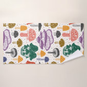 Bospaddenstoelen. Naadloos patroon, structuur, ach Badhanddoek (Badhanddoek)