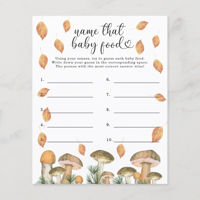 Bospaddenstoelen - Noem dat baby food spel (Voorkant)