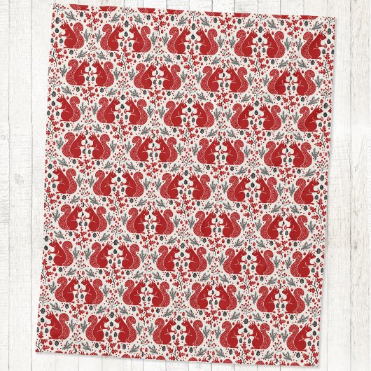 bospatroon van het eekhoornbos fleece deken