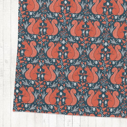 bospatroon van het eekhoornbos fleece deken