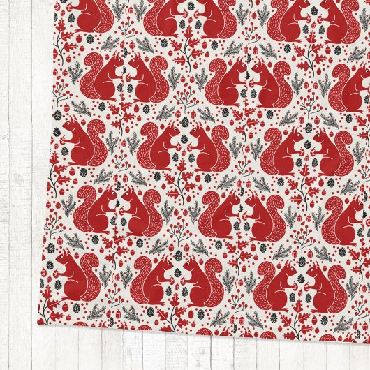 bospatroon van het eekhoornbos fleece deken