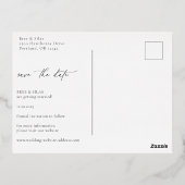 Bospijnbomen sparen de datum Folie Briefkaart (Achterkant)