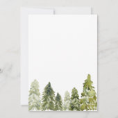 Bospijnbomen Winter Onederland Verjaardag Kaart (Achterkant)