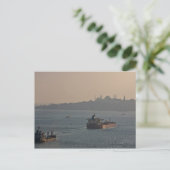 Bosporus in zonsondergang briefkaart (Staand voorkant)